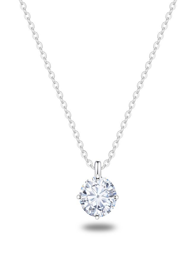 MIDDLUX Silver Necklace for Women, Jewelry for Women, Silver Jewelry, Diamond Necklaces for Women, Silver Necklace for women, Crystal Necklace, Pendant Necklace for Women - Image 1