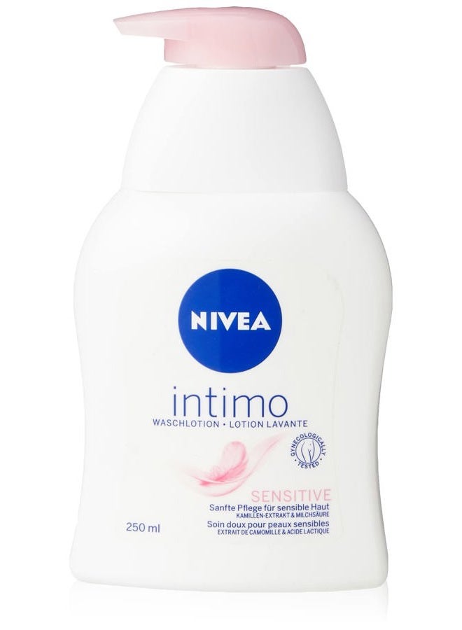 Nivea Intimo Sensitive Intimate Wash Lotion 250 ml / 8.3 fl oz (with pump) - Image 1