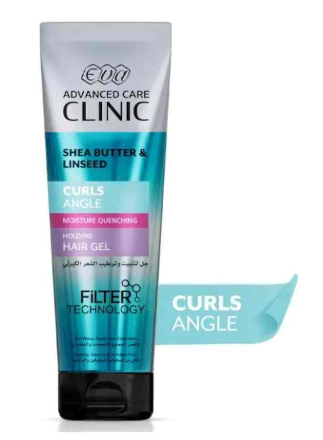 Eva Advanced Care Clinic Curls Angle Moisture Quenching Holding Hair Gel For Wavy, Curly and Coily Hair 230 Ml