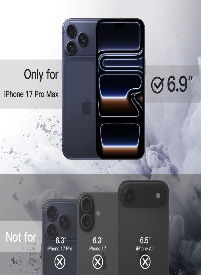 جي تيك جراب مغناطيسي من JETech لهاتف iPhone 17 Pro Max مقاس 6.9 بوصة، متوافق مع MagSafe، غطاء حماية مقاوم للصدمات، إطار TPU غير لامع بلون موحد، ظهر شفاف مقاوم للخدش (أسود) - Image 2