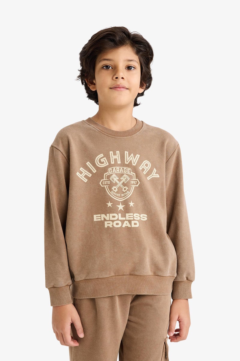 ديفاكتو طقم اولادي سويت شيرت و سويت بانتس قصة عادية - قطعتين - Image 3