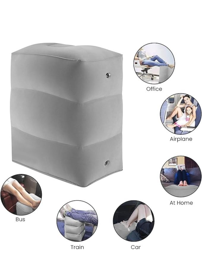 عربست احصل على راحة لا مثيل لها مع وسادة مسند الساق الرمادية الخاصة بنا - مثالية للاستخدام في المنزل والمكتب - Image 1