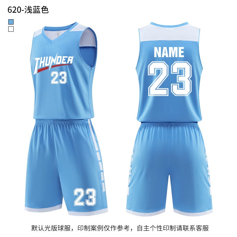 Children'S Basketball Uniform Suit Men'S And Women'S Game Training Camp Team Uniform Middle School Student Sports Jersey Quick-Drying Vest Printed Number - Image 1