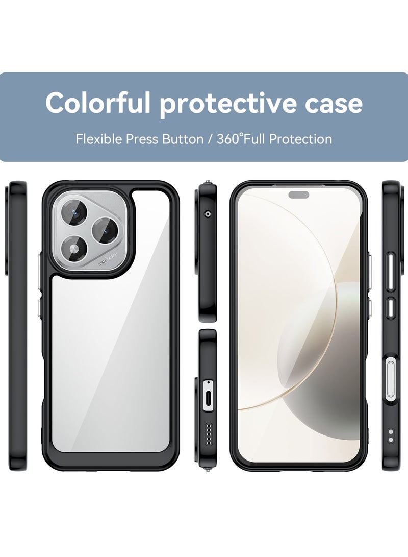 SanHu for Honor 400 LITE Case Cover, High Quality Hard Backplane Soft Border Pure and Bright Comfortable Feel Cell Phone Protective Case for Honor 400 LITE, Black - Image 2