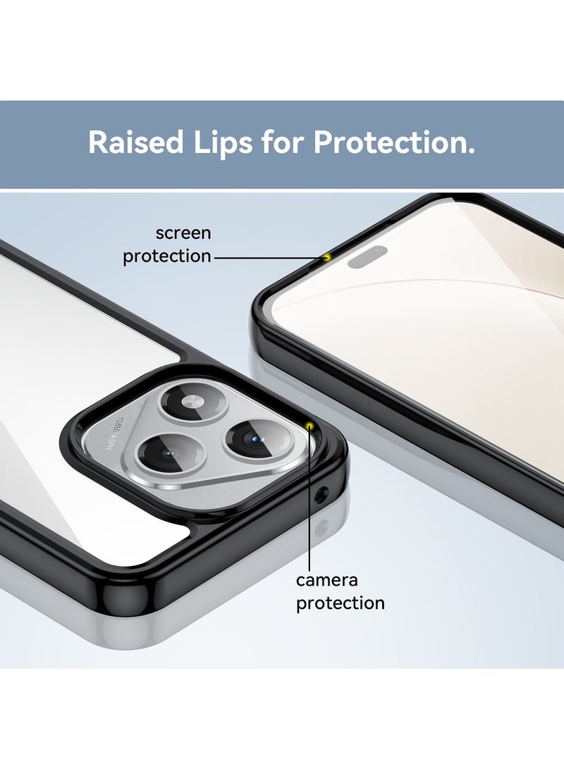 SanHu for Honor 400 LITE Case Cover, High Quality Hard Backplane Soft Border Pure and Bright Comfortable Feel Cell Phone Protective Case for Honor 400 LITE, Black - Image 5