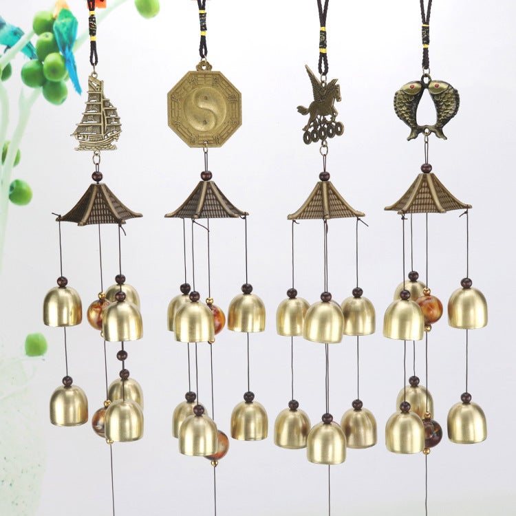 Metal Bronze Wind Chime Hanging Decoration Wind Chime Pisces Horse To Success Hanging Decoration Door Decoration Attractions Travel Souvenir Gift - Image 4