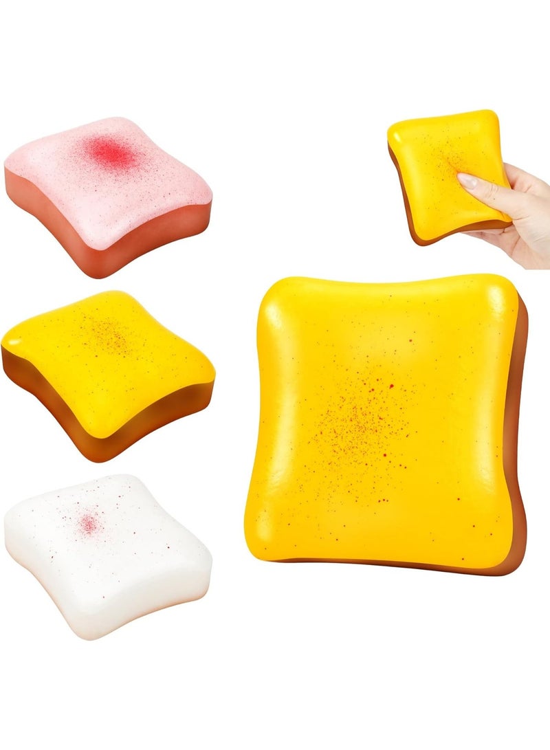 Meetion 3 Pack Slow Rising Squishy Butter Bread, Realistic Bread Squishies with Butter Scent, Soft Sticky Squishy Toy, Stress Relief Fidget for Focus, Popular Squishies Gift Party Favor - Image 1