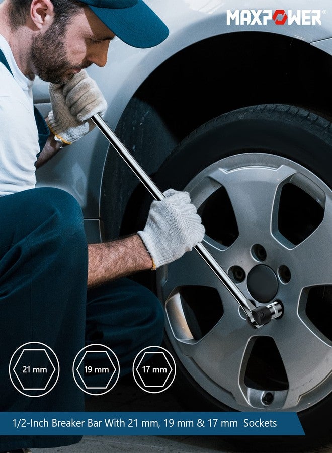 قاطع دائرة MAXPOWER مقاس 24 بوصة بمحرك 1/2 بوصة مع قضيب تمديد 125 مم ومقابس مكونة من 3 قطع تتضمن 17 مم و19 مم و21 مم - Image 4