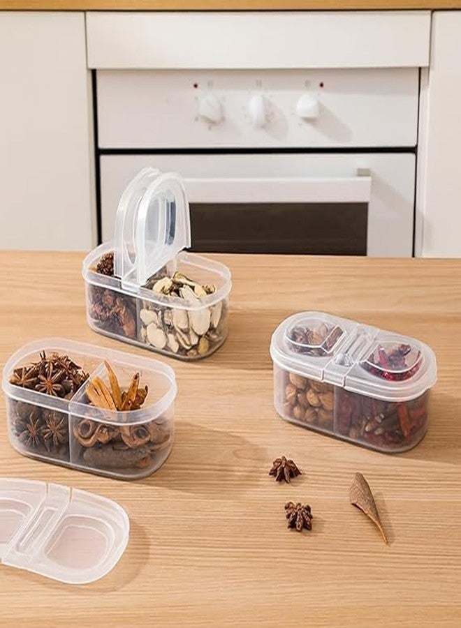 ZURITY 2 Way Lunch Box Portable Tiffin Organizer with Grid | Leakproof Plastic Food Storage Container Multi-Compartment for School Office Travel Airtight Fridge Sealed Lid - Image 4