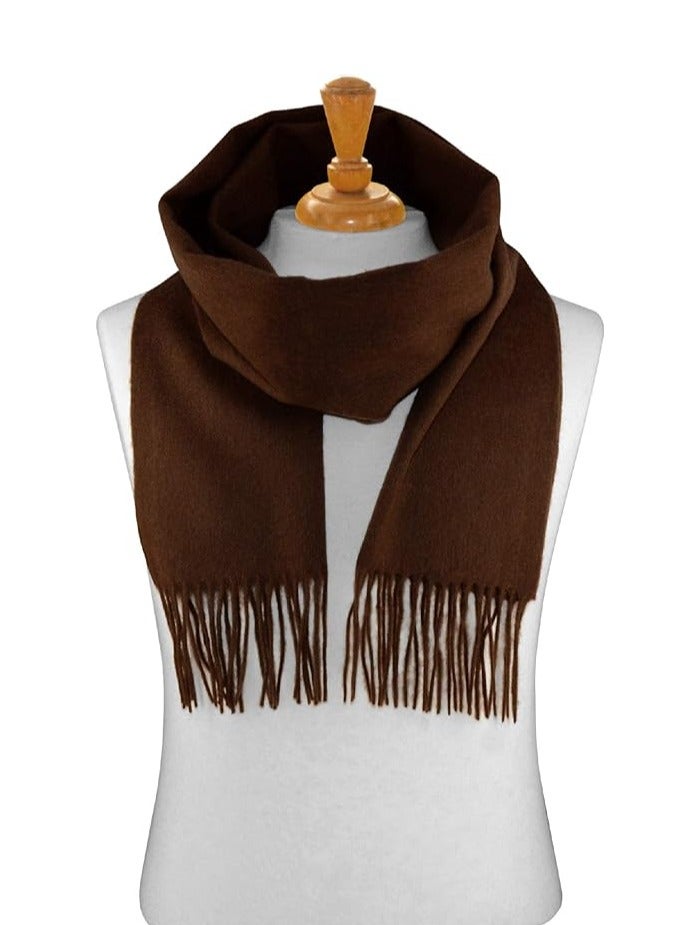 شال شتوي دافئ للرجال والنساء باللون بني - Image 2