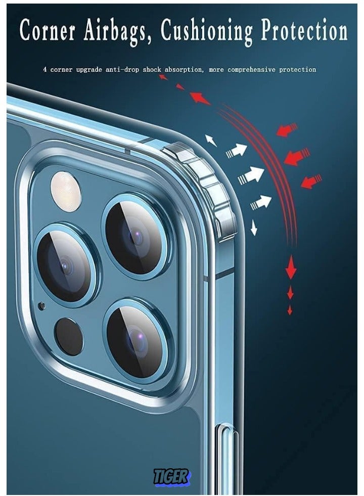 TIGER Magnetic Mag-Safe Compatible iPhone 13 Pro Max 6.7 Inch Case – Clear TPU Transparent Shock Absorption, Anti-Scratch Resistant Bumper, Protective Crystal Cover for Maximum Durability and Style - Image 2