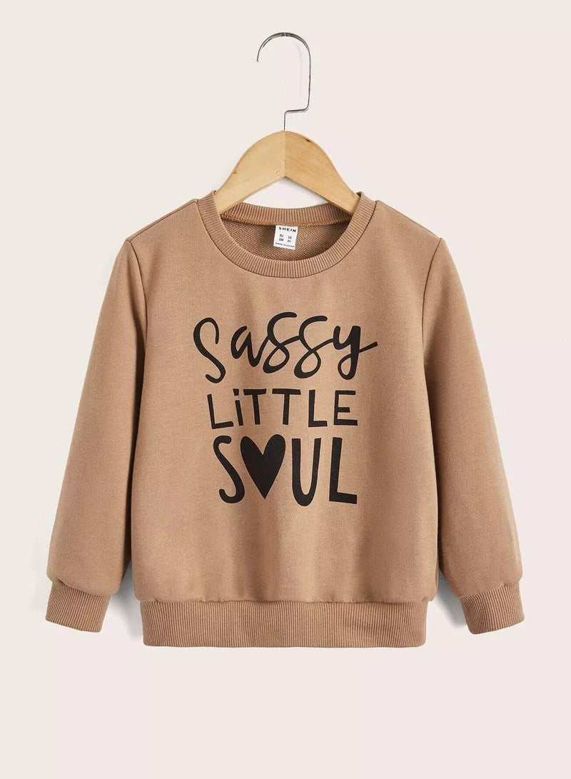 Toddler Boys Slogan Graphic Round Neck Pullover  - Image 1