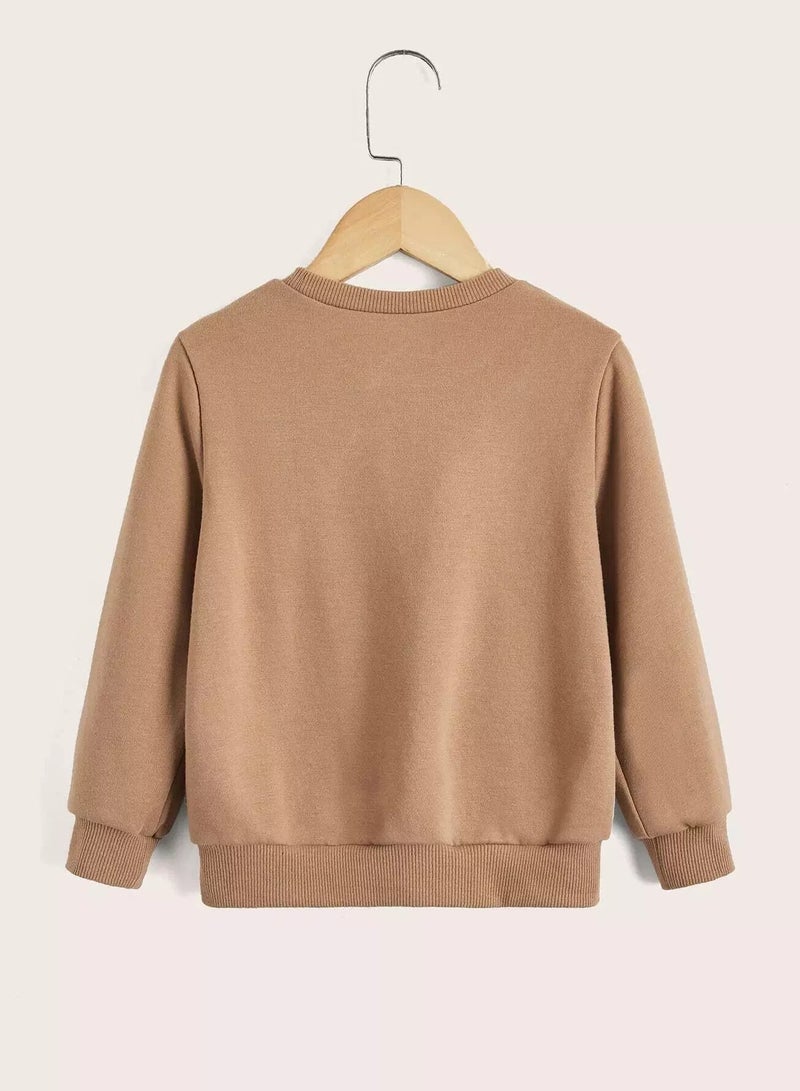 Toddler Boys Slogan Graphic Round Neck Pullover  - Image 2