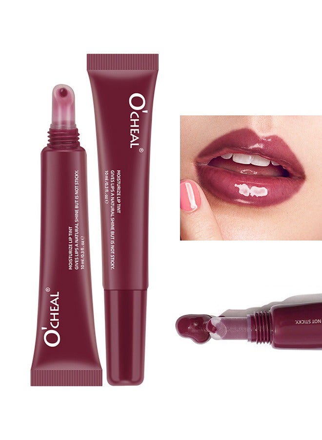 OCHEAL Moisturize Lip Tint - Nude Lip Gloss Hydrating Smooth Gloss Tinted Lip Balm Transparent Lip Care Reduce Drying Moisturize Long Lasting Nourishing Non Sticky Fresh Texture & Dry Lips Care Plumper #03 - Image 1
