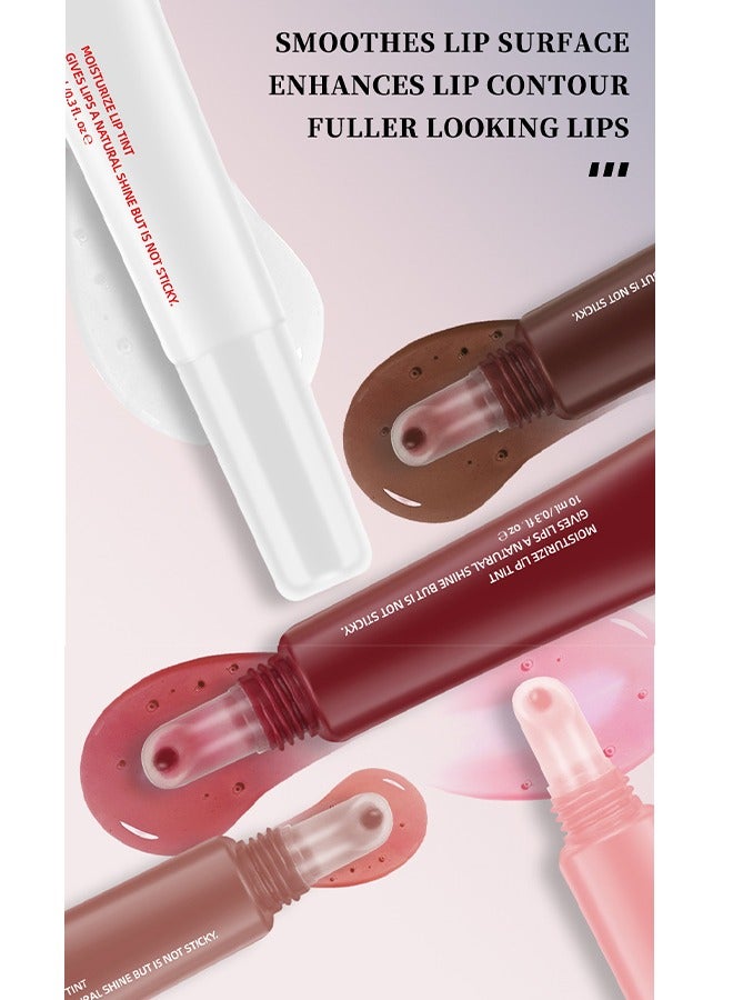 OCHEAL Moisturize Lip Tint - Nude Lip Gloss Hydrating Smooth Gloss Tinted Lip Balm Transparent Lip Care Reduce Drying Moisturize Long Lasting Nourishing Non Sticky Fresh Texture & Dry Lips Care Plumper #03 - Image 3