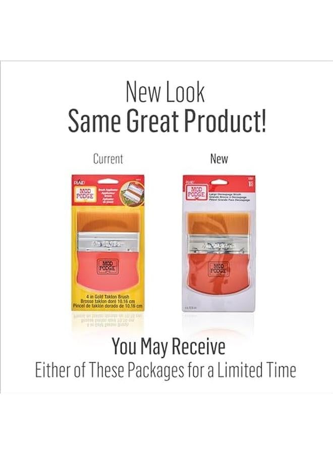 Mod Podge Gold Brush Applicator 4 Inch 12917 Taklon 1 Pack - Image 2