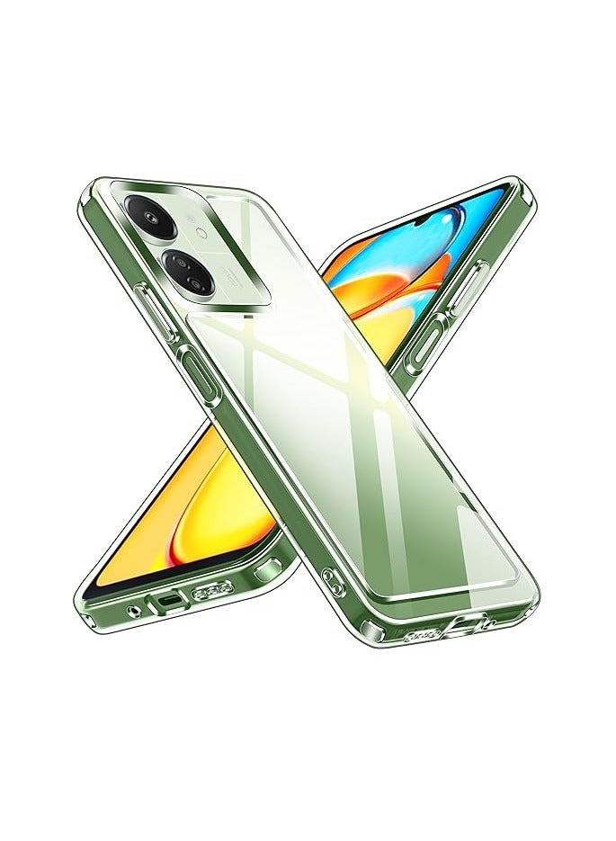 كيس حافظة شفافة من لا تصفر أبدًا لهاتف شاومى ريد مى 13 سي وبوكو سى 65  حماية عسكرية، مقاومة للصدمات، مقاومة للخدش، حافظة واقية شفافة، غطاء هاتف محمول شفاف رفيع - Image 1