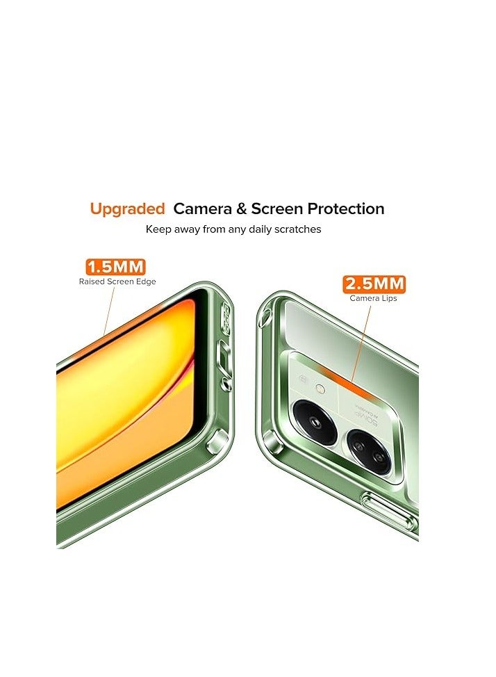 كيس حافظة شفافة من لا تصفر أبدًا لهاتف شاومى ريد مى 13 سي وبوكو سى 65  حماية عسكرية، مقاومة للصدمات، مقاومة للخدش، حافظة واقية شفافة، غطاء هاتف محمول شفاف رفيع - Image 5