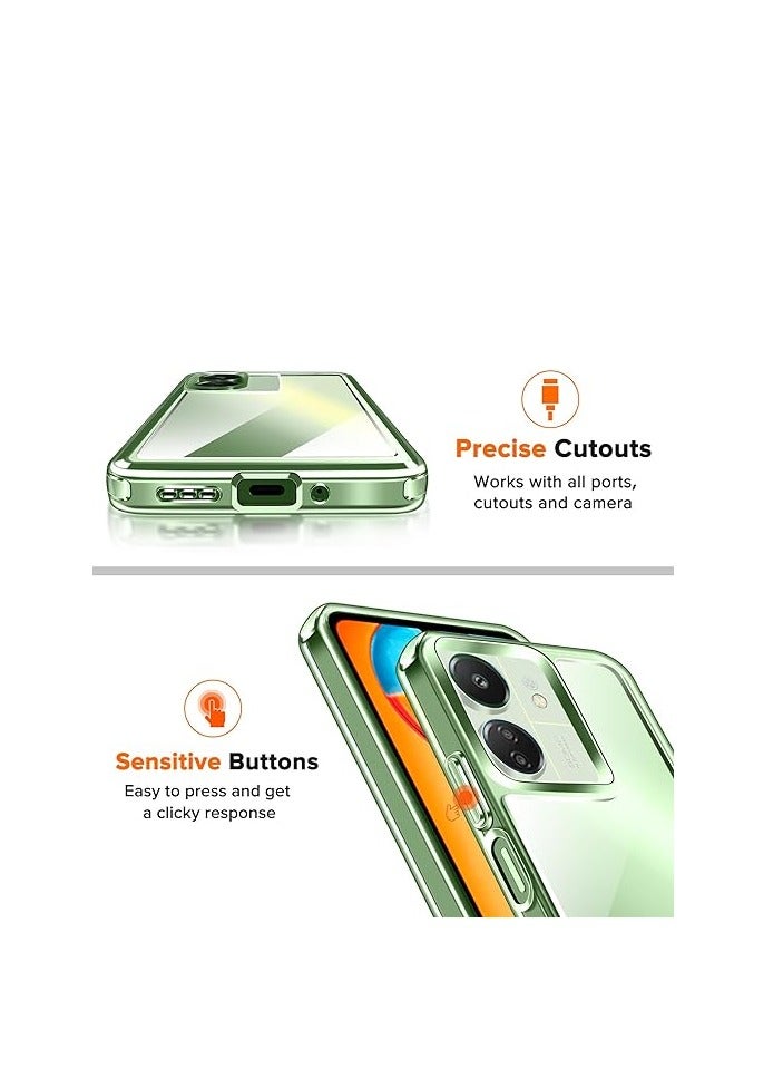 كيس حافظة شفافة من لا تصفر أبدًا لهاتف شاومى ريد مى 13 سي وبوكو سى 65  حماية عسكرية، مقاومة للصدمات، مقاومة للخدش، حافظة واقية شفافة، غطاء هاتف محمول شفاف رفيع - Image 4