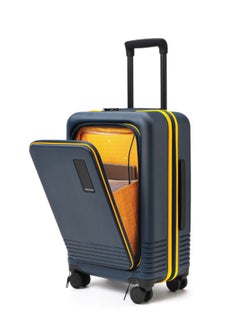 Mokobara MOKOBARA Polycarbonate The Cabin Pro Luggage 58Cms Cabin Size German Makrolon Poly-Carbonate Soft 8 Hinomoto Wheels Suitcase Trolley (Ocean Sunray 2.0 - Black), Small  - Image 1