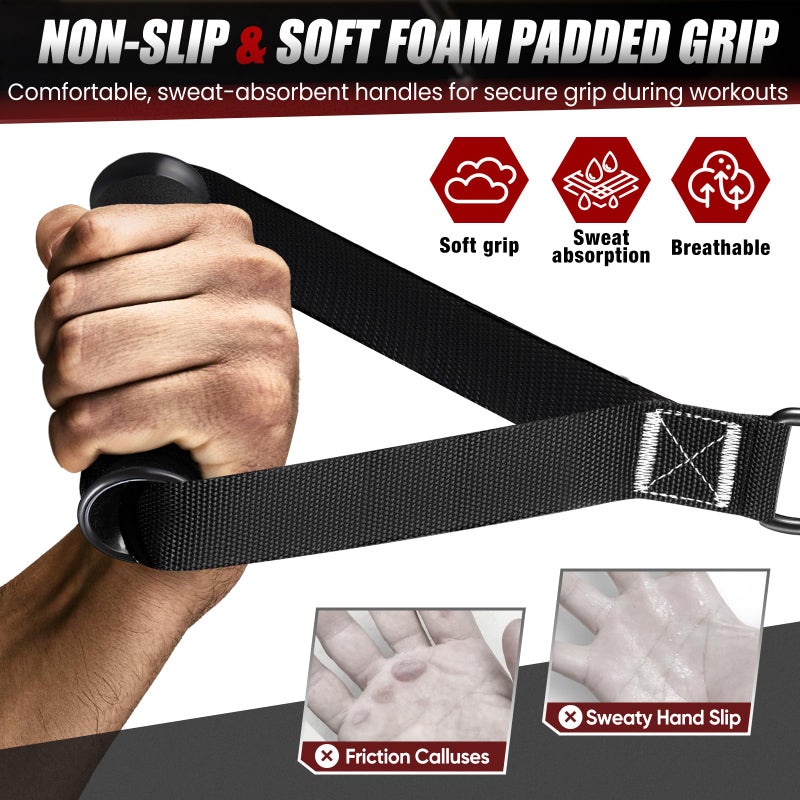 HPYGN Resistance Bands, Exercise Bands for Working Out, Workout Bands Men, Fitness Band with Handle, Door Anchor, Home Gym Equipment for Musle Training, Physical Therapy, Strength Training, Shape Body - Image 4