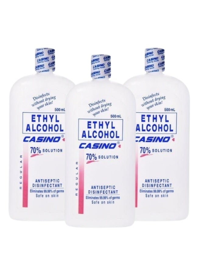 Casino Ethyl Alcohol 70% Solution Regular 500ml (Pack of 3) - Image 1