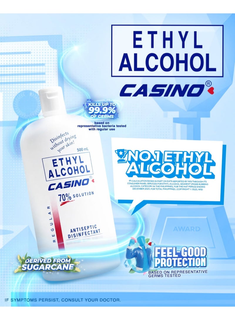Casino Ethyl Alcohol 70% Solution Regular 500ml (Pack of 3) - Image 2