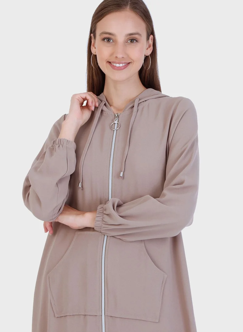 مودانيسا معطف بياقة دائرية