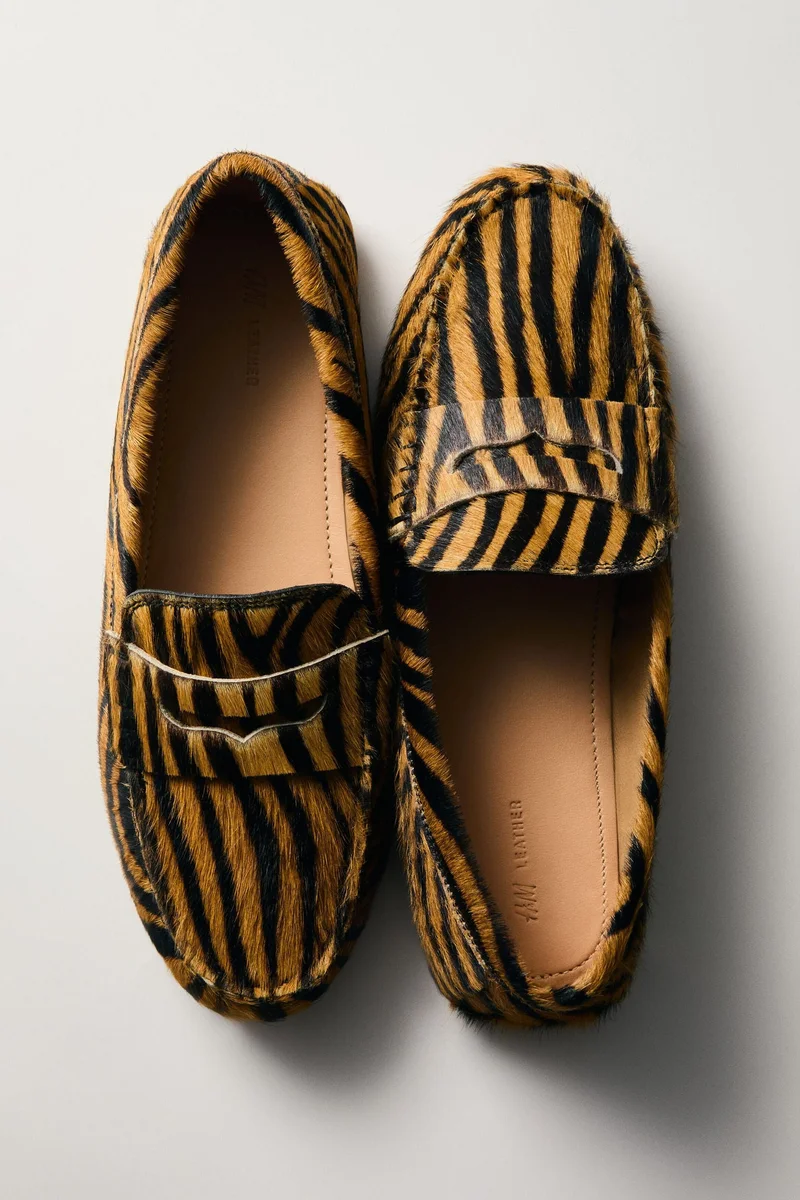 اتش اند ام حذاء لوفر من الجلد