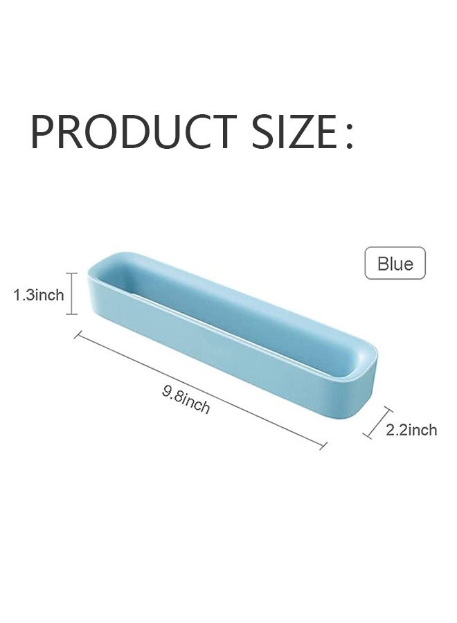 2 Pcs Wall Mounted Slippers Rack Organizer, Bathroom Waterproof ABS Storage Hanging Shoe Holders for Door, MultiFunction Slippers Hanger Shoe Rack (Pink+Blue)  - Image 2