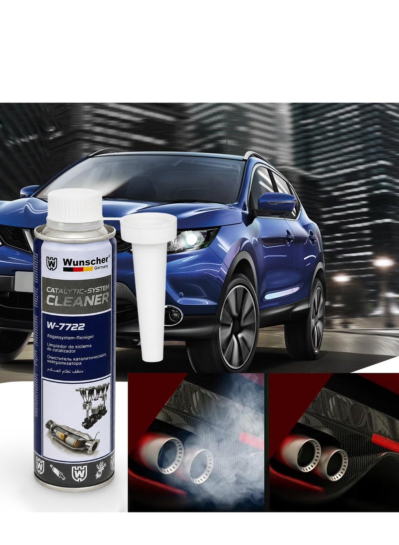 Wunscher W-7722 Catalytic System Cleaner 300ML x 4PCS, 1200ML Petrol & Diesel Fuel Additive, Catalytic Converter DPF Injection Exhaust Cleaner, Carbon Soot Deposit Remover, Engine Maintenance Treatment - Image 5
