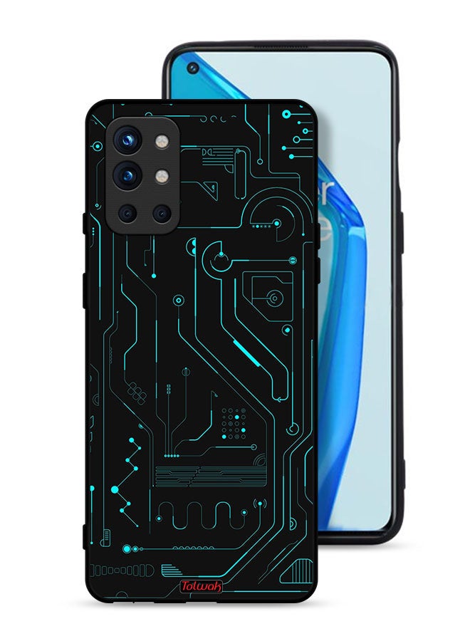 Tolwak OnePlus 9R 5G Protective Case Cover Digital Art Circuits Minimalism Multiple Display - Image 1