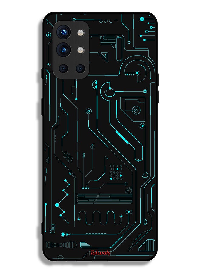 Tolwak OnePlus 9R 5G Protective Case Cover Digital Art Circuits Minimalism Multiple Display - Image 2