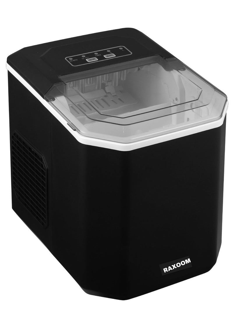 Raxoom Ice Cube Maker Machine Making Bullet Ice Cubes 33 lbs/24 hrs, With Handle and Automatic Cleaning Function, Countertop with Ice Scoop for Home Kitchen, Bars, Coffee Tea Shops (Plastic)  - Image 5