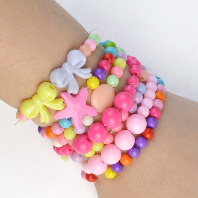 obmwang 30Pcs Princess Necklace Bracelet Set, Teenager Costume Jewelry Play Jewelry for Women Dress Up Pretend Play Party Favors - Image 4