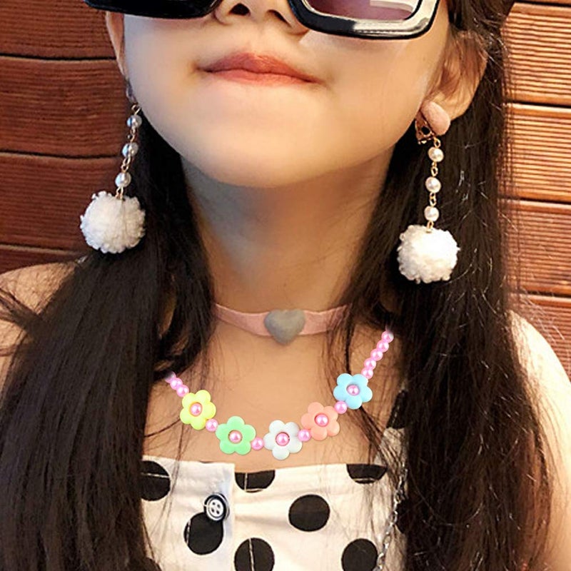 obmwang 30Pcs Princess Necklace Bracelet Set, Teenager Costume Jewelry Play Jewelry for Women Dress Up Pretend Play Party Favors - Image 5