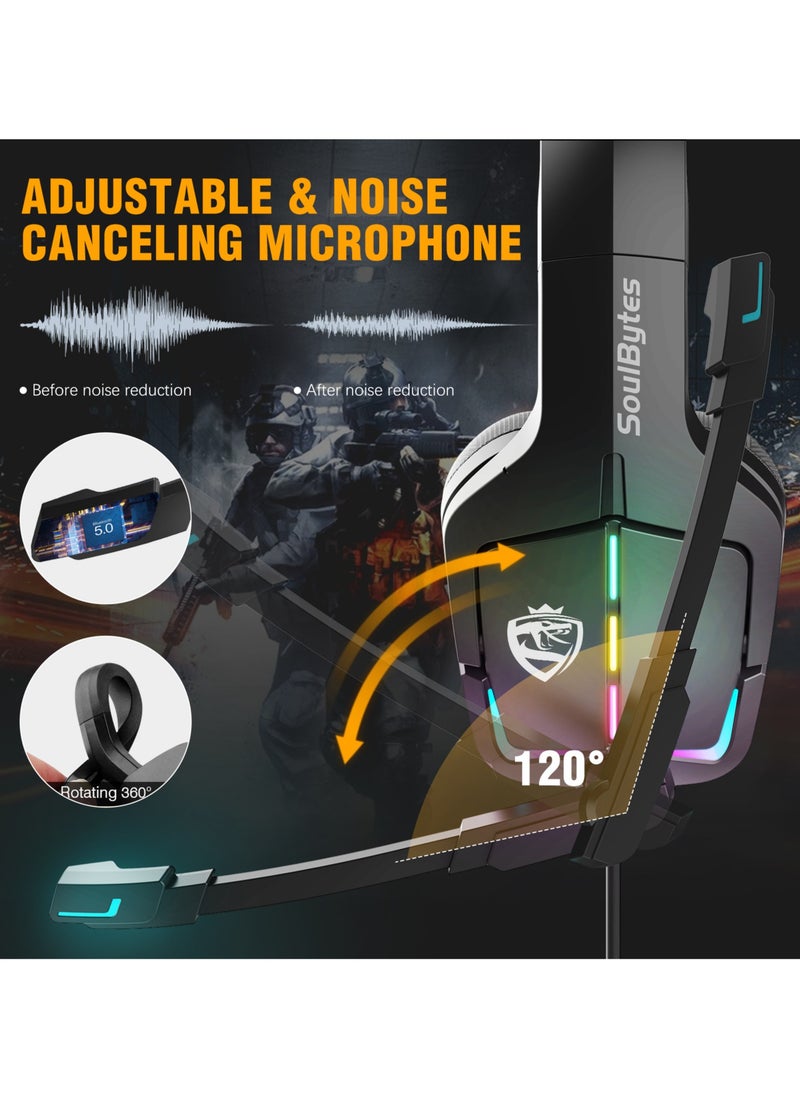 SoulBytes - Soulbytes 3.5mm Wired Gaming Headset Over Ear With Microphone for PS4 PS5 Switch PC Xboxone Laptop - Image 1
