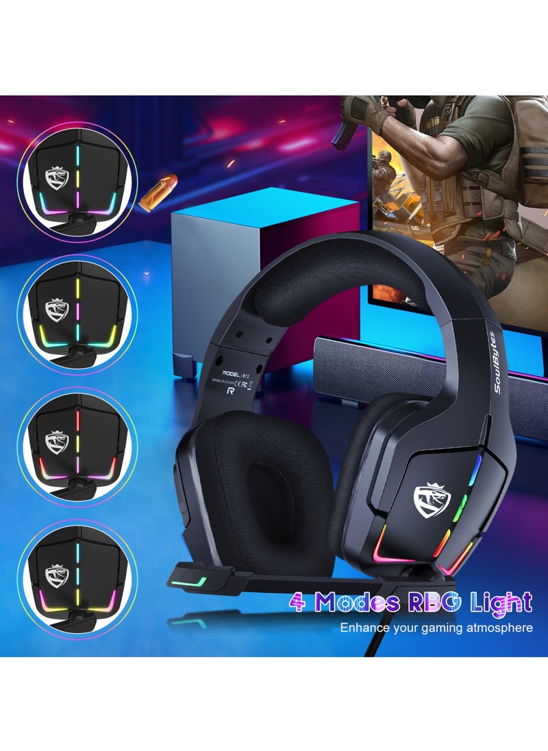 SoulBytes - Soulbytes 3.5mm Wired Gaming Headset Over Ear With Microphone for PS4 PS5 Switch PC Xboxone Laptop - Image 1