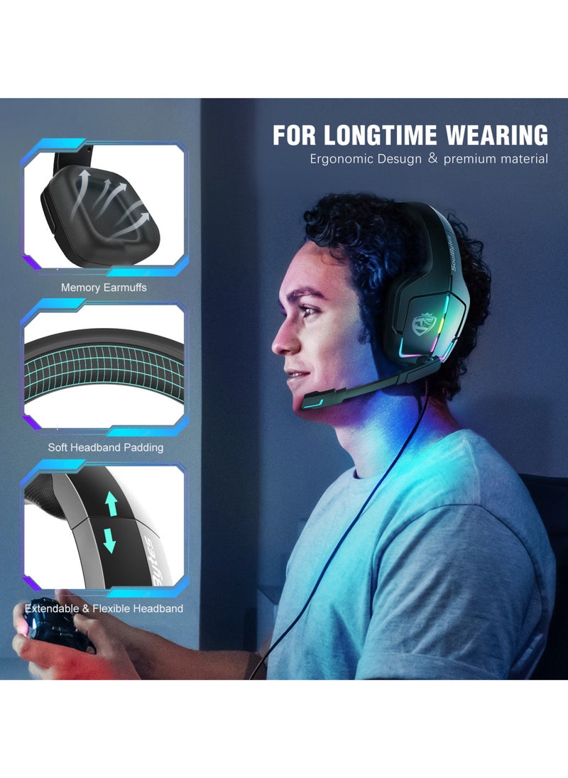 SoulBytes - Soulbytes 3.5mm Wired Gaming Headset Over Ear With Microphone for PS4 PS5 Switch PC Xboxone Laptop - Image 1