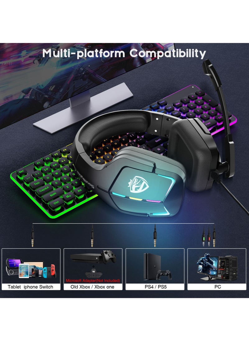 SoulBytes - Soulbytes 3.5mm Wired Gaming Headset Over Ear With Microphone for PS4 PS5 Switch PC Xboxone Laptop - Image 1
