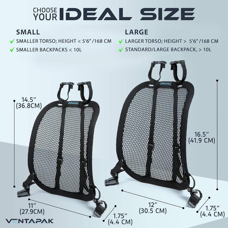VentaPak Store Lightweight Ventilation Backpack Spacer - Frame for Hiking, Commuting & Biking Backpacks - Large Mesh Ventilation, Rucksack Frames for Improved Airflow Reduced Sweat - Image 5