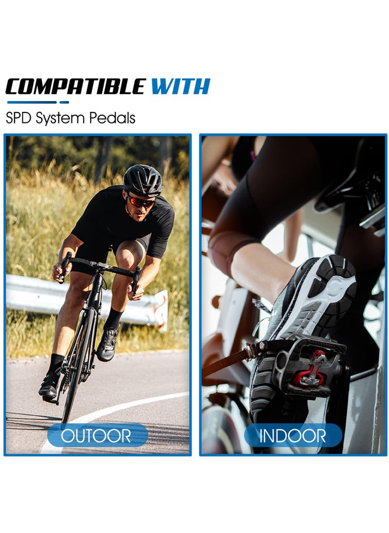 SYOSI SYOSI Mountain Bike Pedal Cleats, SHIMANO SPD Compatible, Pair of Black Bicycle Cleats with Metal Plates, Foot Cleats Cleats for Indoor Cycling and Outdoor Road Cycling Shoes  - Image 3
