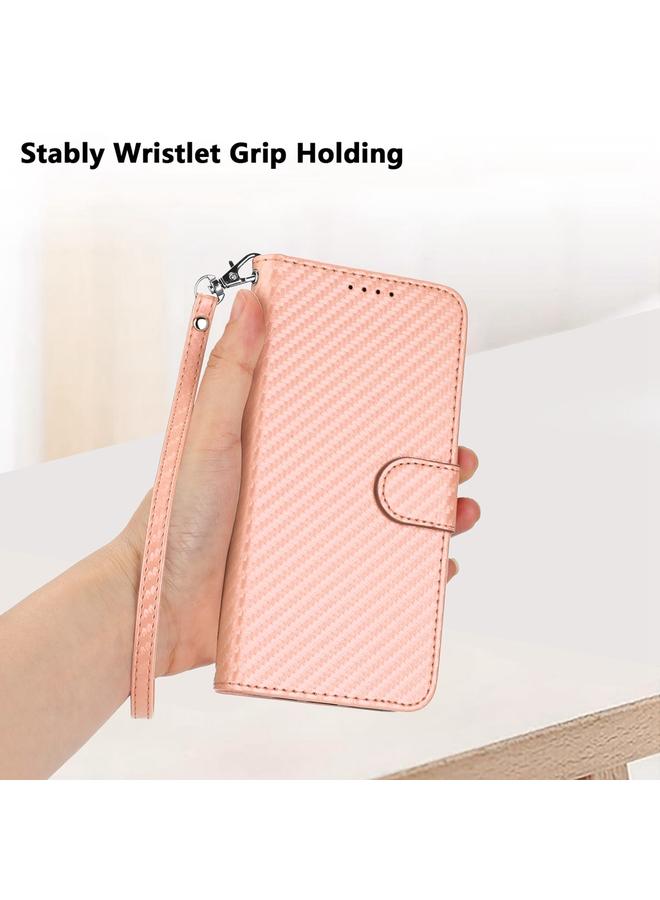 S-TOP Case For Honor X8b YX0070 Carbon Fiber Buckle Leather Phone Case with Lanyard - Image 5