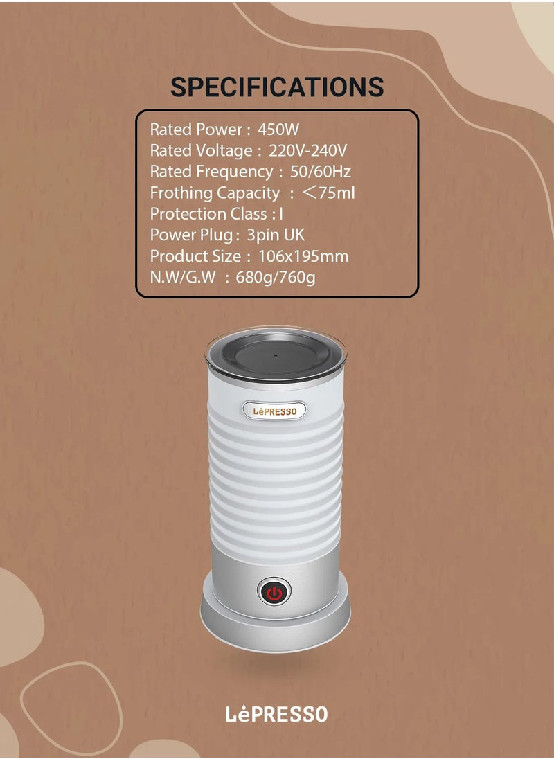 Hot and Cold Milk Frother 450W / Cold Frothing / Hot Frothing / Heat Milk ability - White - pzsku/ZA994020941031C6F3BC3Z/45/_/1738748873/616306f3-ae2c-481a-a46e-329808b8d5d9