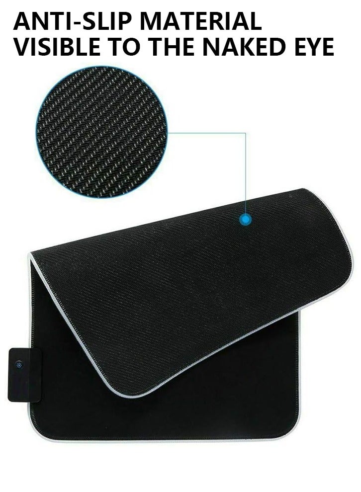 Gaming Mouse Pad RGB LED Light Color Switching for Computer Laptop Colorfull  - Image 2