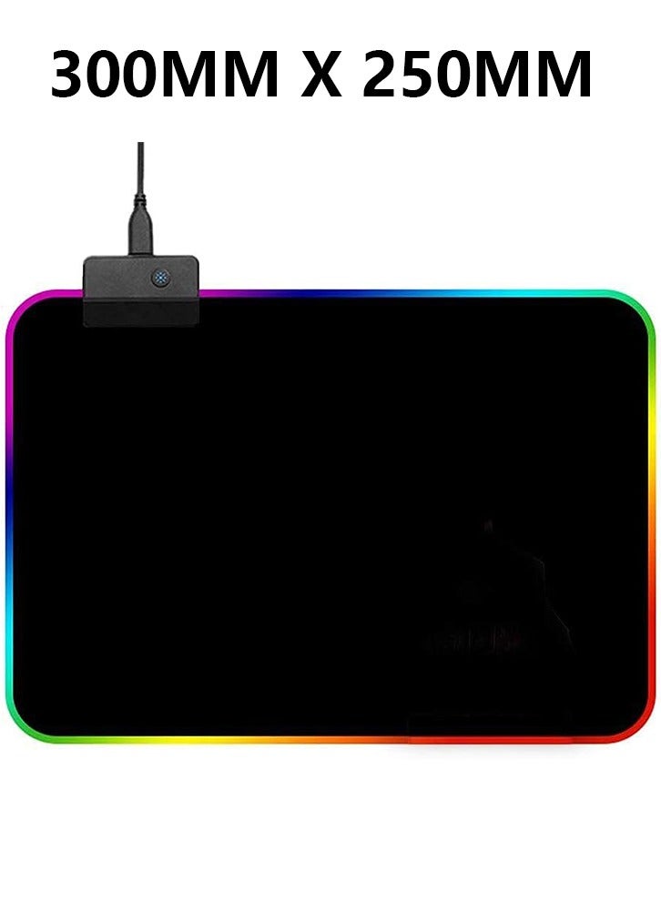 Gaming Mouse Pad RGB LED Light Color Switching for Computer Laptop Colorfull  - Image 4