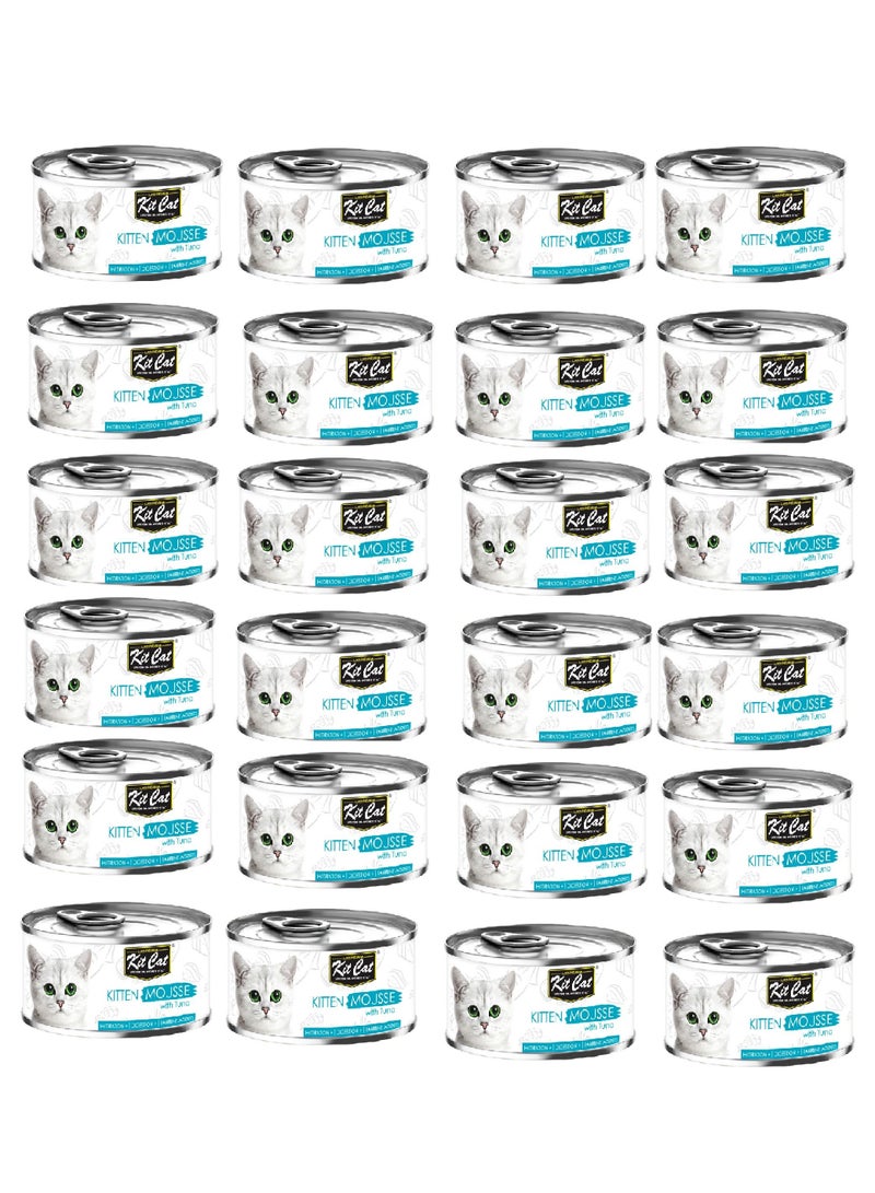 Kit Cat 24 قطعة من موس كيت كات للقطط الصغيرة مع التونة 80 جرام - Image 1