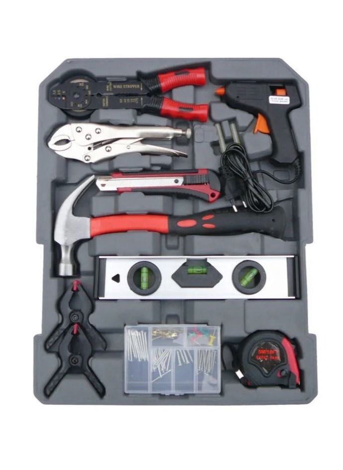 Proscenic - Liduo 187 Pieces Chrome Vanadium Home Repair Tool Set Premium Universal Tool Box Daily Maintenance And DIY With Storage Case - Image 1