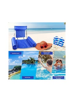 Generic Pack of 2 Air Mattress Pool Inflatable Water Hammock Swimming Bed Water Hammock Lounge Chair Swimming Pool for Adults and Children Beach  - Image 5