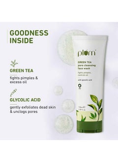 Plum Green Tea Pore Cleansing Face Wash For Oily Skin | With Glycolic Acid | Controls Excess Oil | Removes Dead Skin Cells | Gentle & Non-Drying | Women & Men | 100% Vegan | 100 Ml  - Image 4